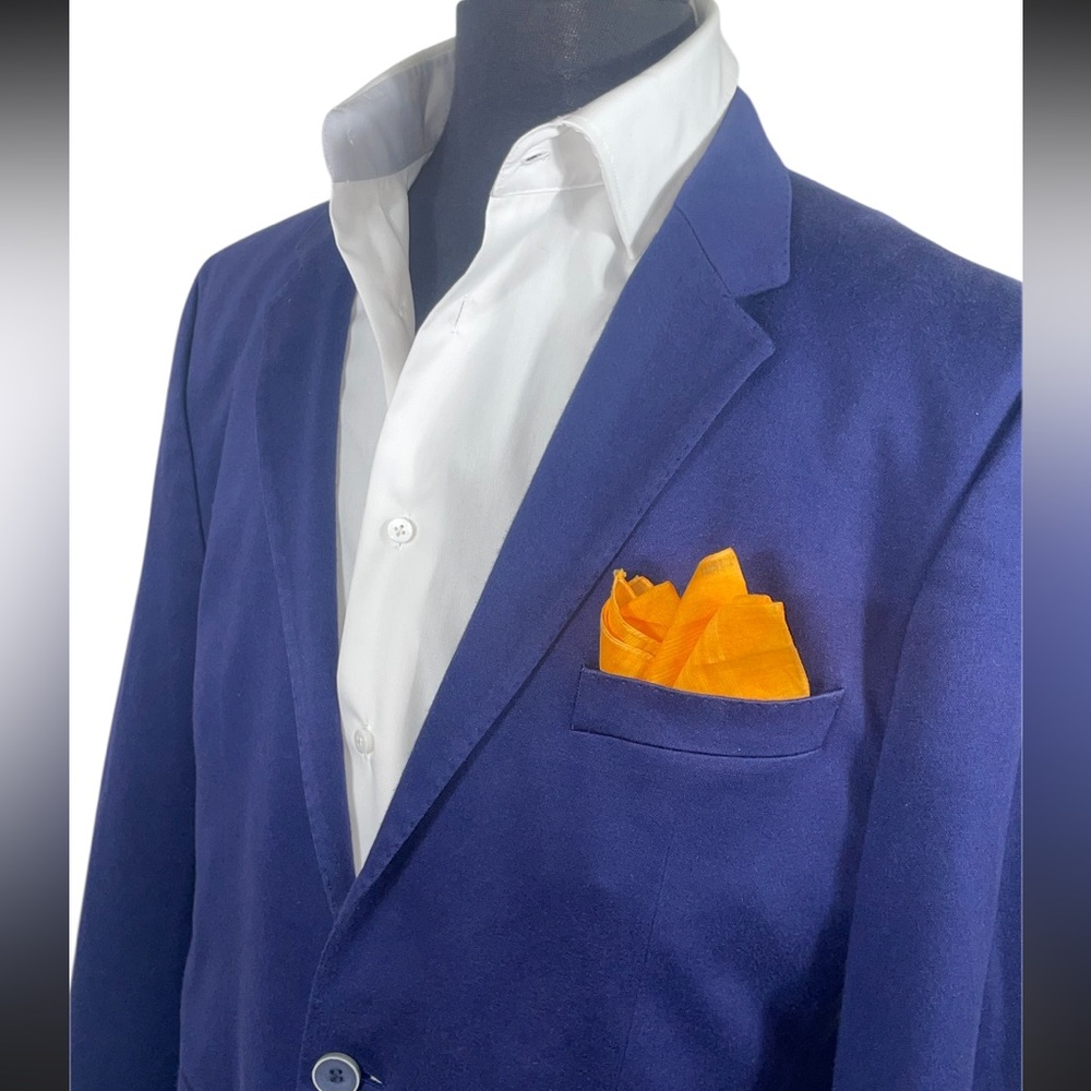 HUGO BOSS THE BAY3 HALF LINED COTTON BLEND BLUE SPORT COAT SZ 40 STRETCH